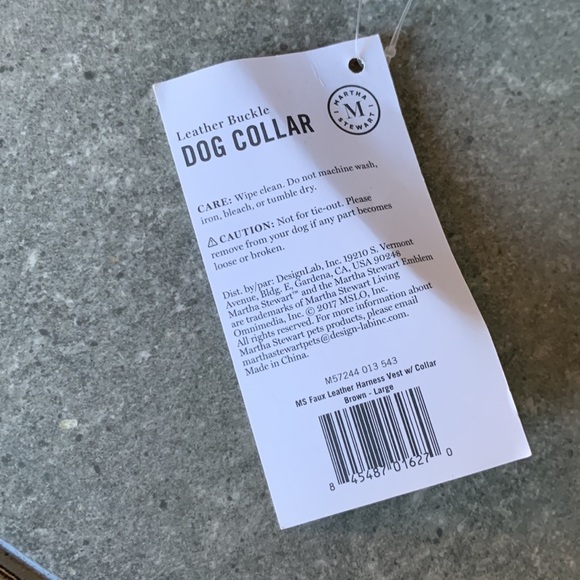 🎉HP🎉Martha Stewart leather buckle dog collar NWT - Picture 3 of 4